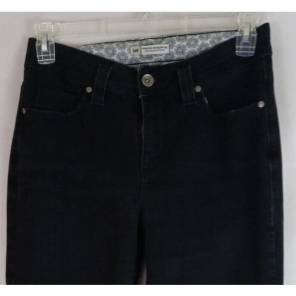 Lee Natural Fit Straight Leg Mid Rise Midnight Black Jeans Size 10M - Picture 4 of 9